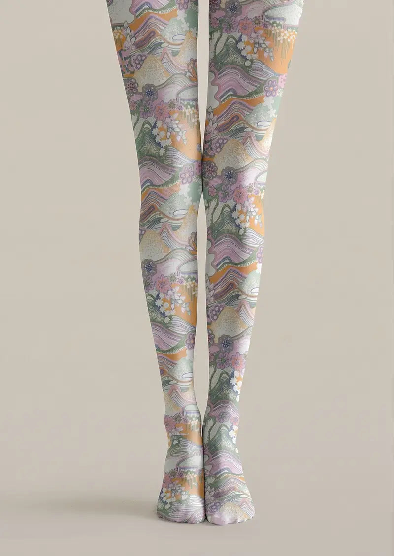 Ornate Illusion Tights Hosiery Pantyhose