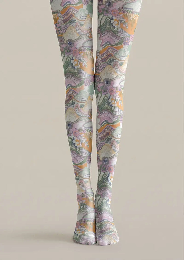 Ornate Illusion Tights Hosiery Pantyhose
