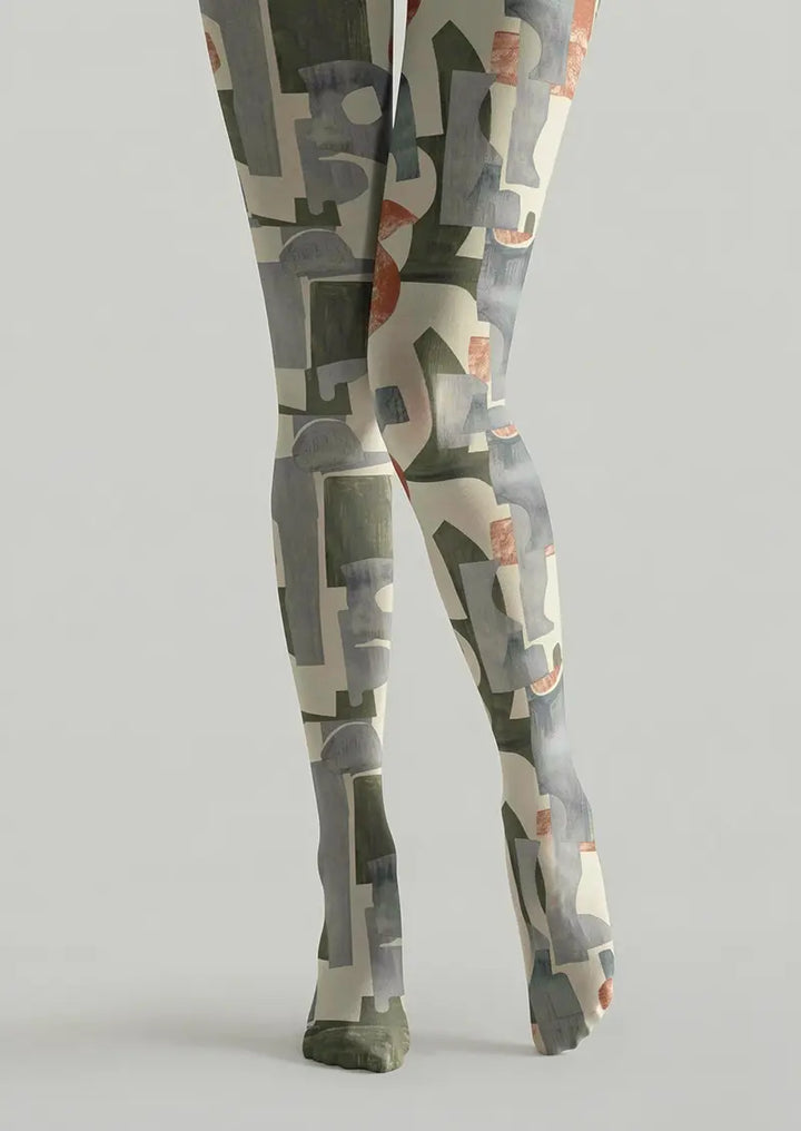 Women Earthly Composition Print Tights and Hosiery Pantyhose