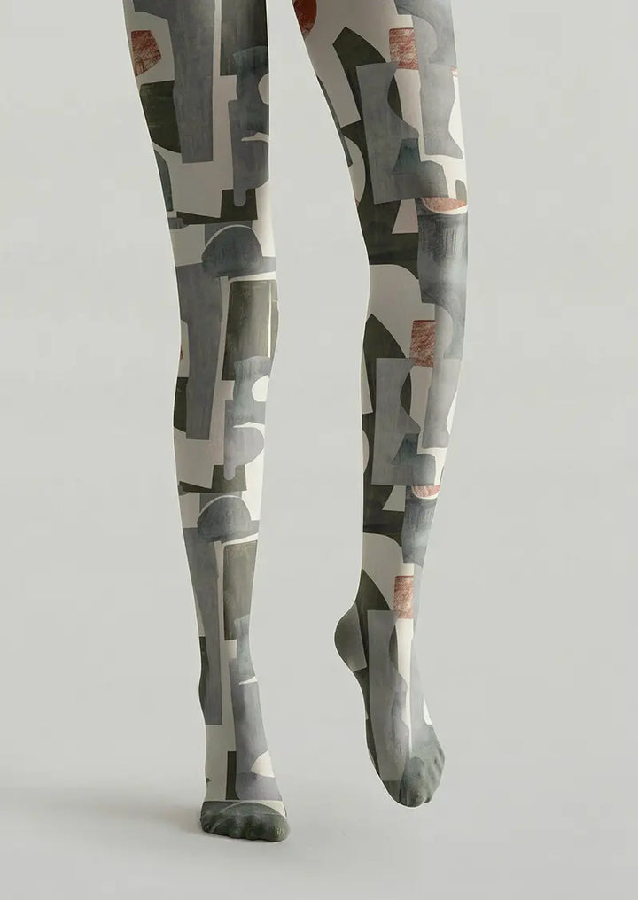 Women Earthly Composition Print Tights and Hosiery Pantyhose