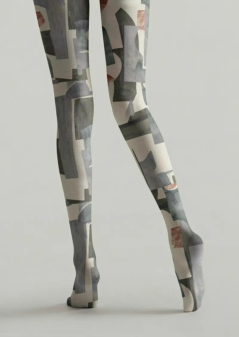 Women Earthly Composition Print Tights and Hosiery Pantyhose