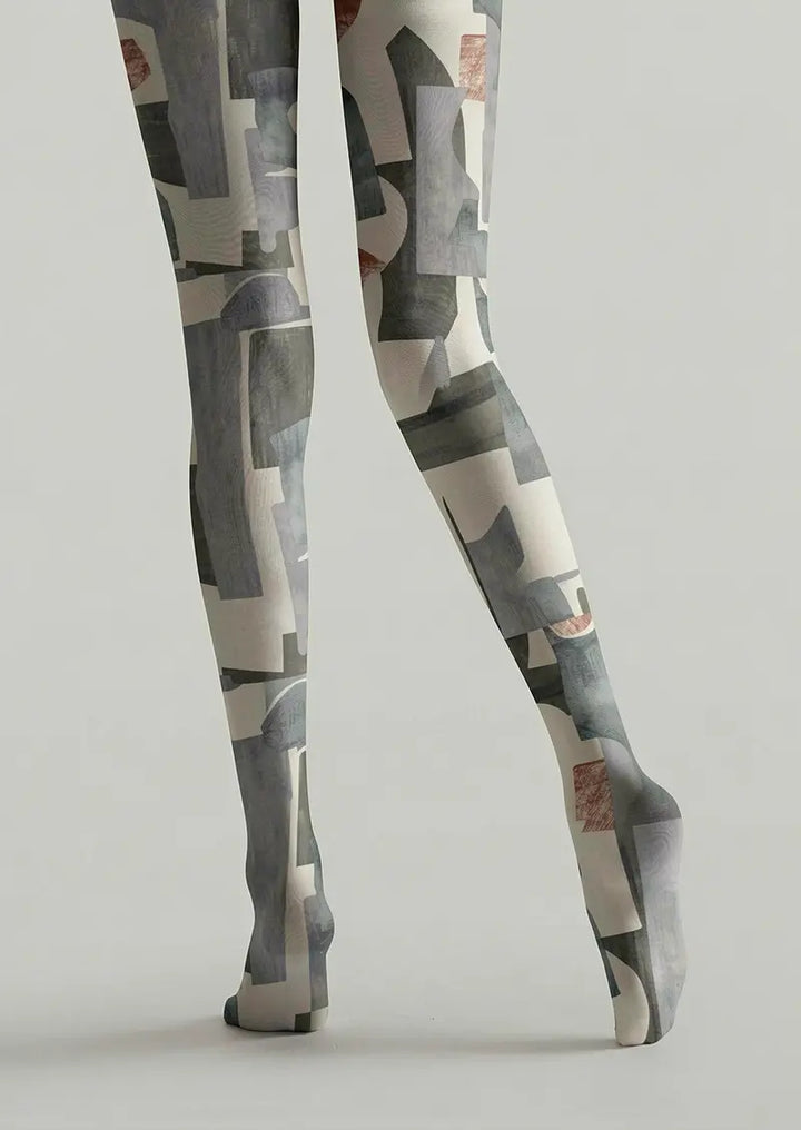 Women Earthly Composition Print Tights and Hosiery Pantyhose