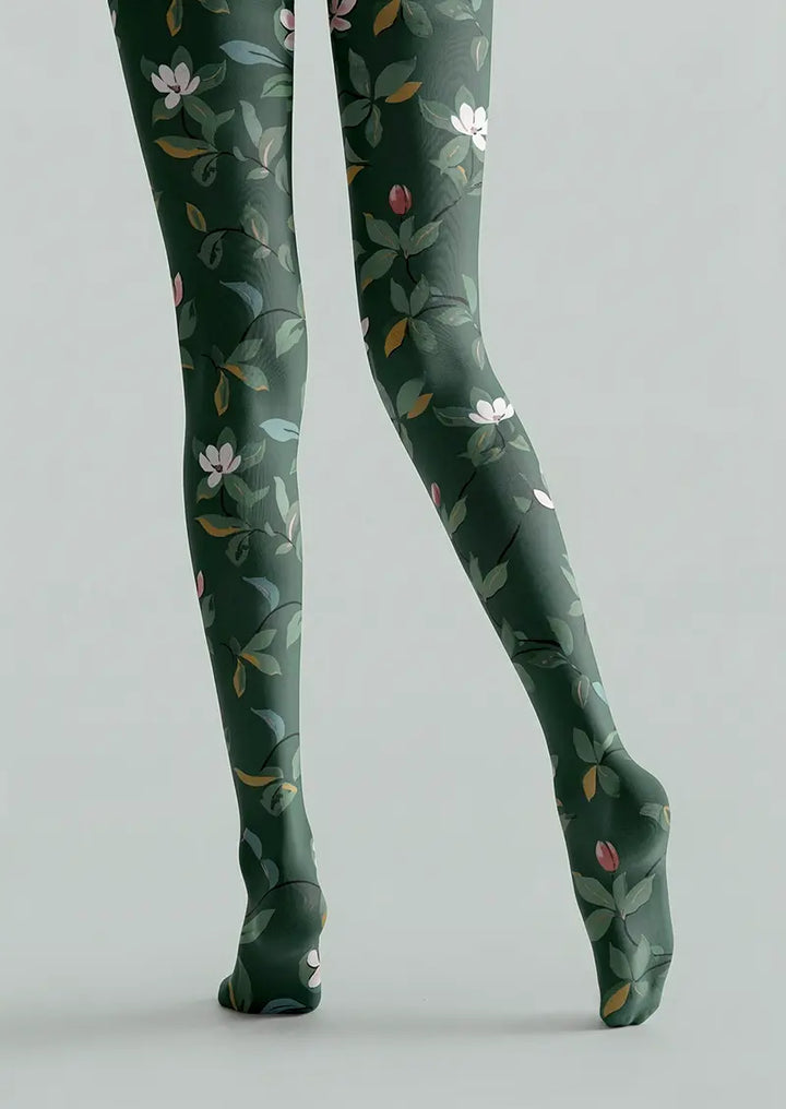 Women Green Valley Graphic Print Tights and Hosiery Pantyhose