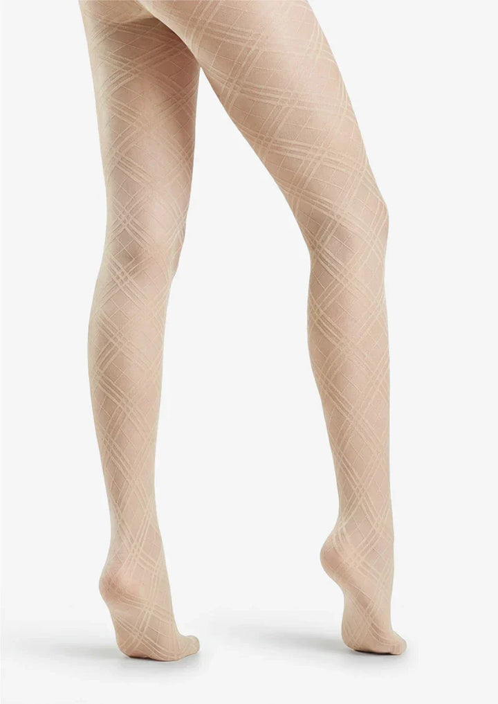 Women Argyle Texture Geometric Aesthetic Tights Pantyhose