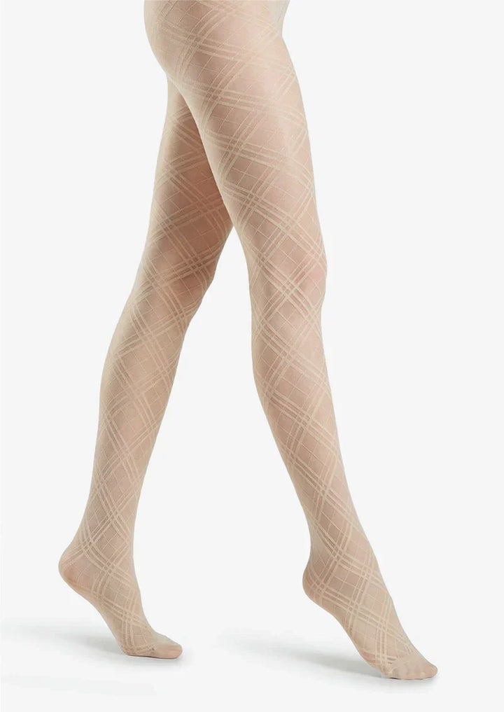 Women Argyle Texture Geometric Aesthetic Tights Pantyhose