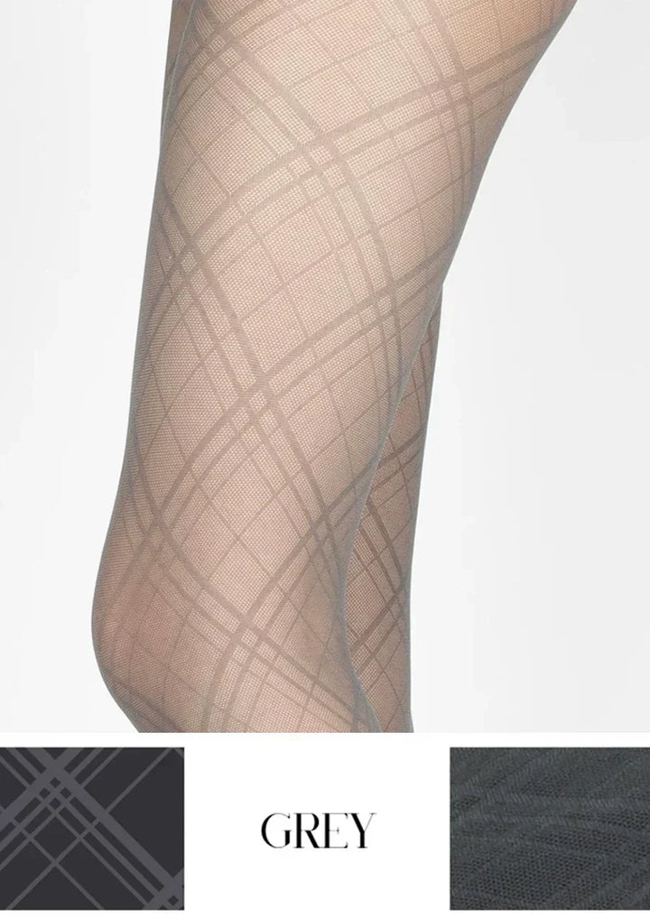 Women Argyle Texture Geometric Aesthetic Tights Pantyhose