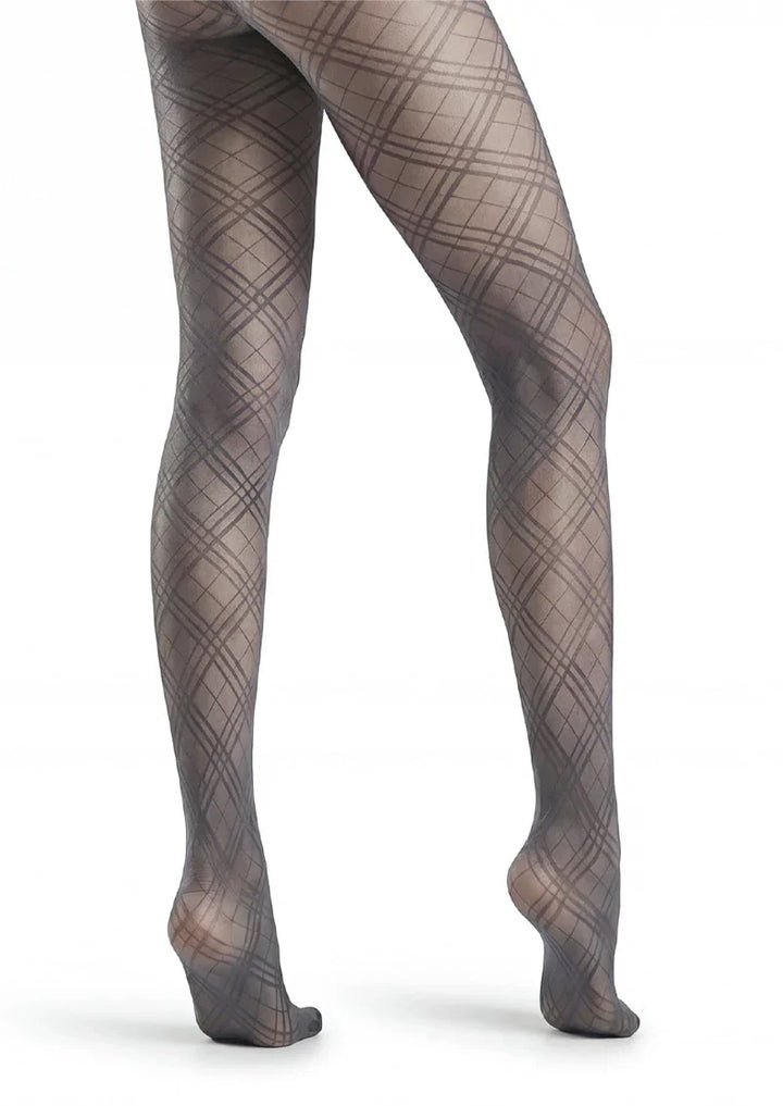 Women Argyle Texture Geometric Aesthetic Tights Pantyhose