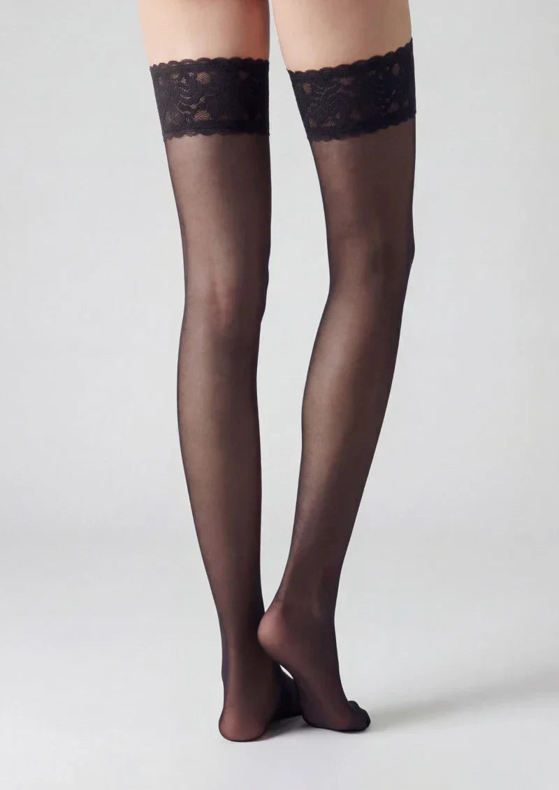 Women Vintage Lace Over the Knee Thigh High Hosiery Stockings
