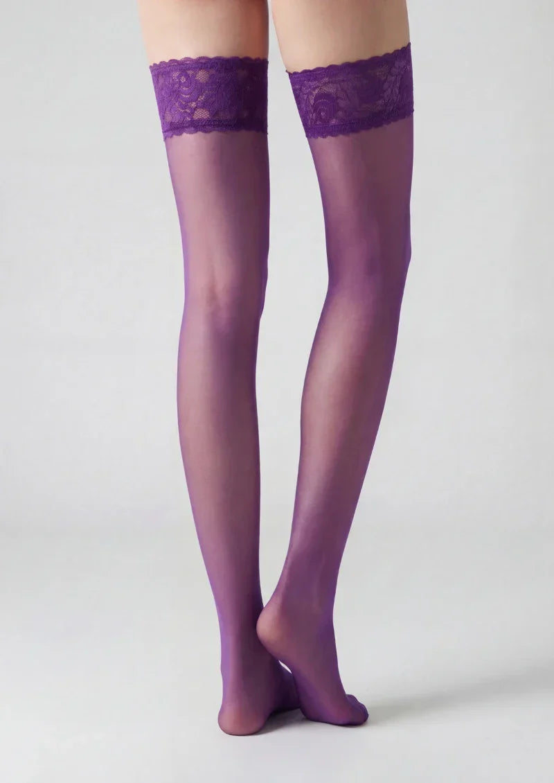 Women Vintage Lace Over the Knee Thigh High Hosiery Stockings