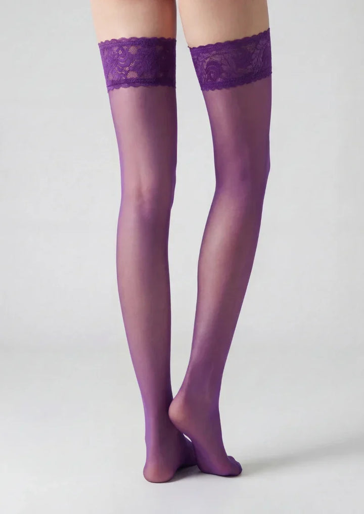 Women Vintage Lace Over the Knee Thigh High Hosiery Stockings