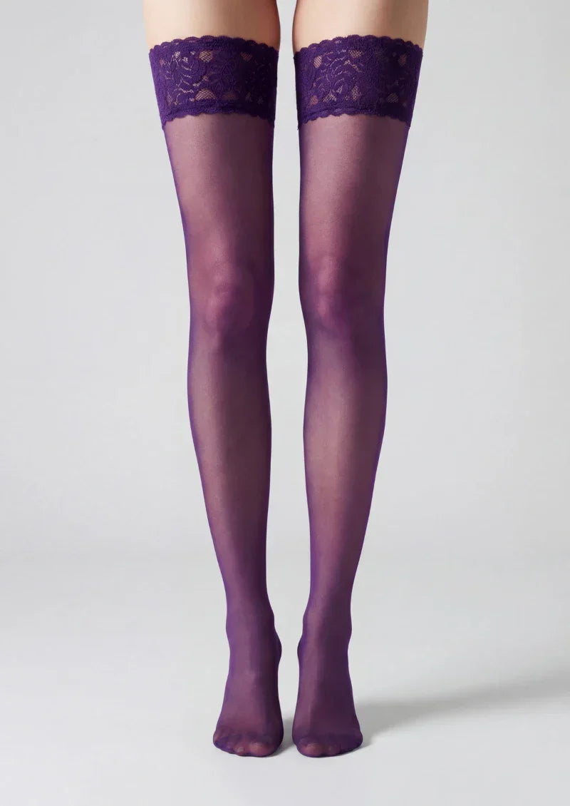 Women Vintage Lace Over the Knee Thigh High Hosiery Stockings