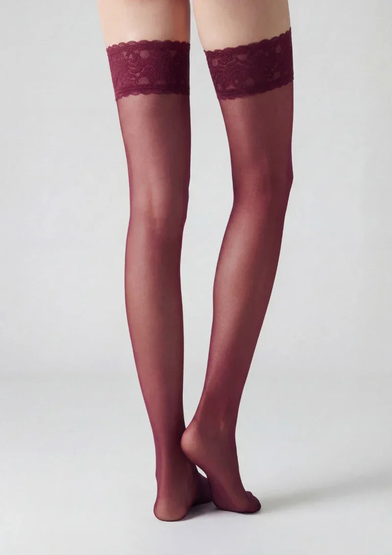 Women Vintage Lace Over the Knee Thigh High Hosiery Stockings