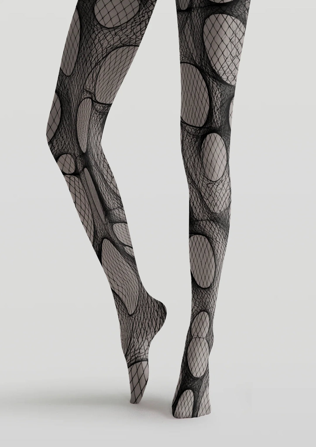 Women Faux Ripped Graphic Art Print Tights Hosiery Pantyhose