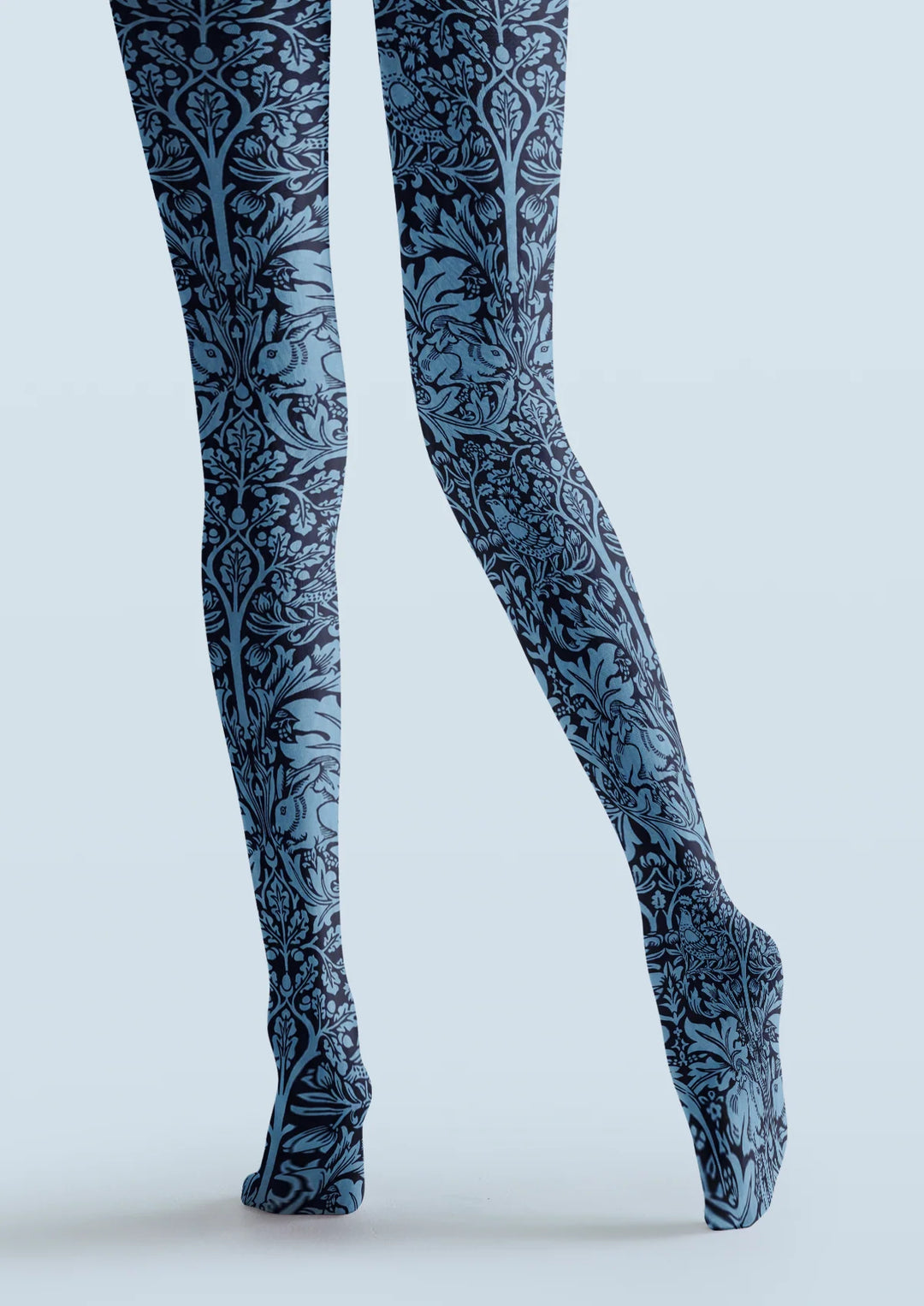 Women Morris Bird Rabbit Botanical Animal Tights Pantyhose