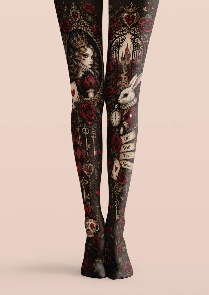 Women Queen White Rabbit Animal Graphic Art Tights Pantyhose