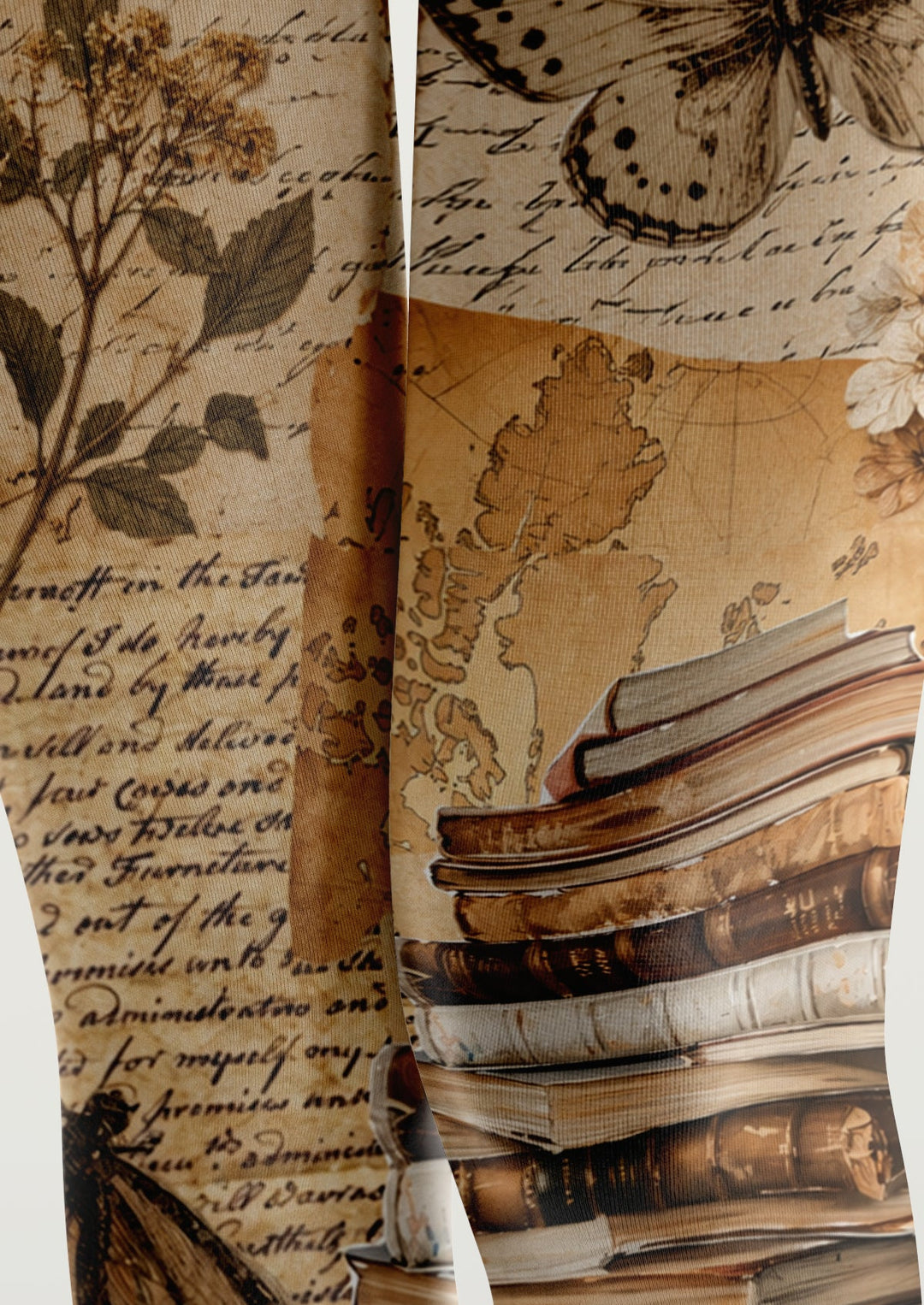 Vintage Library Butterfly Tights Hosiery Pantyhose