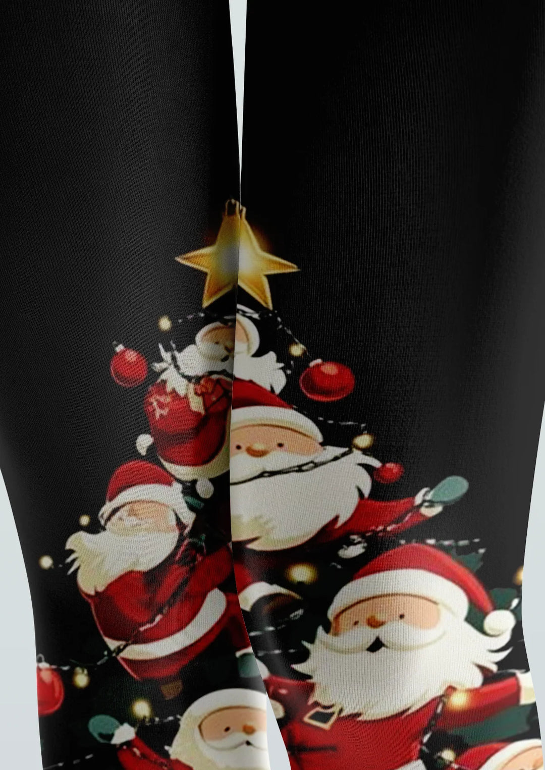 Santa Claus Christmas Print Tights Hosiery Pantyhose