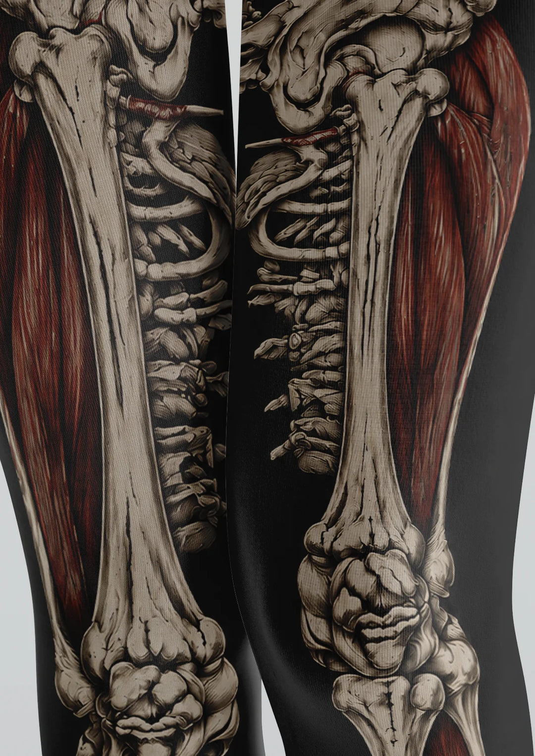 Anatomical Skeleton Print Footless Tights Hosiery Pantyhose