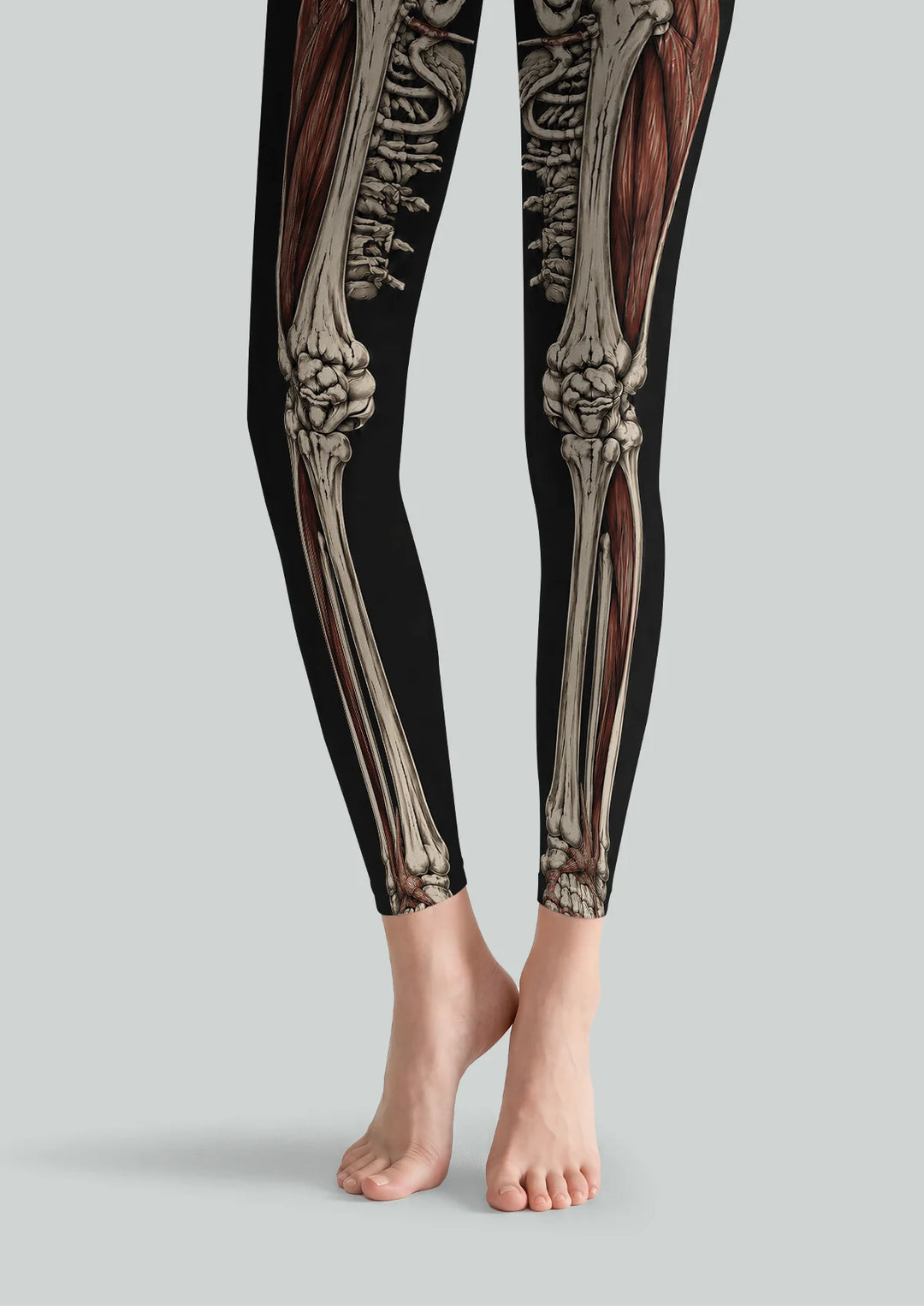 Anatomical Skeleton Print Footless Tights Hosiery Pantyhose