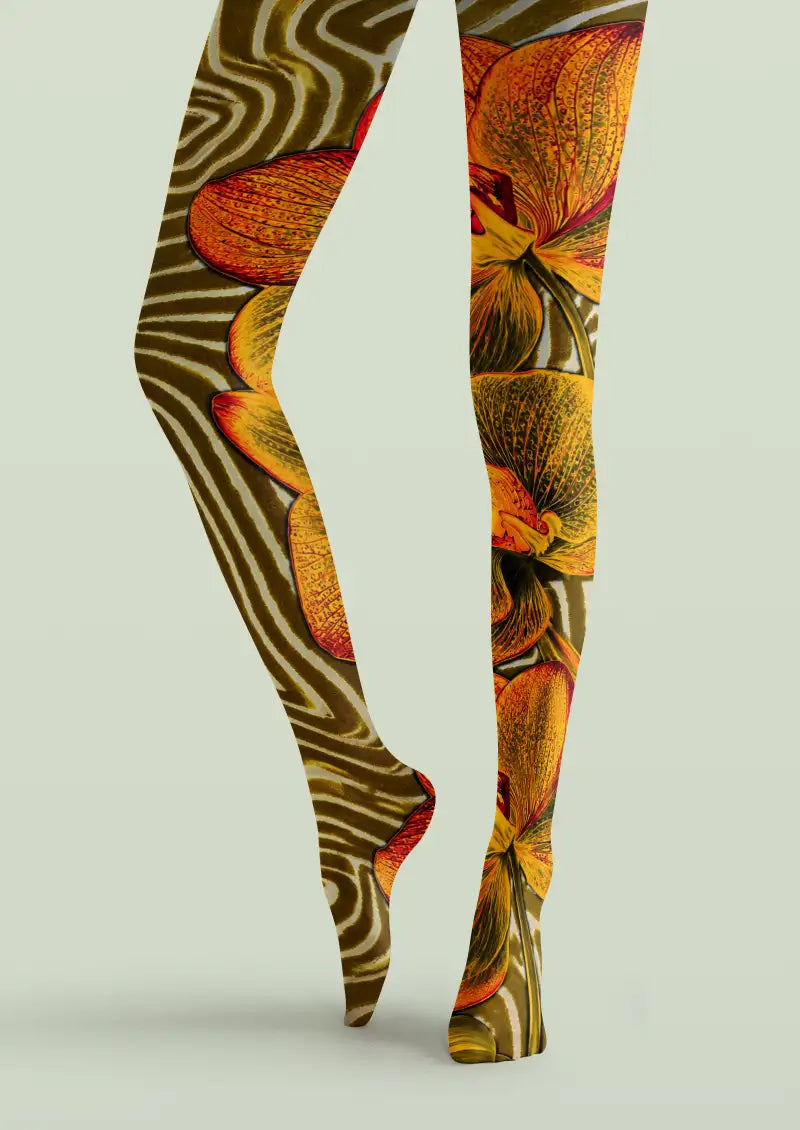 Women Mythology Fresco Graphic Printed Tights Hosiery Pantyhose