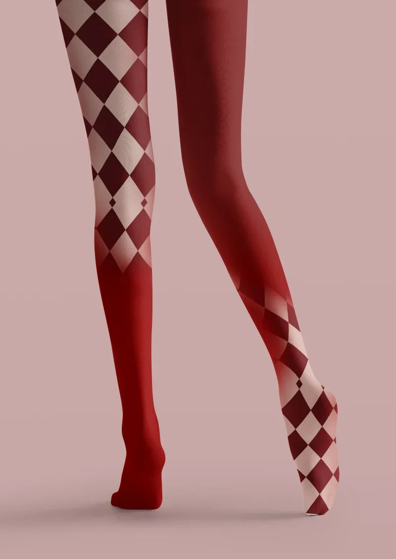 Women Celestial Ram Pattern Print Tights Hosiery Pantyhose