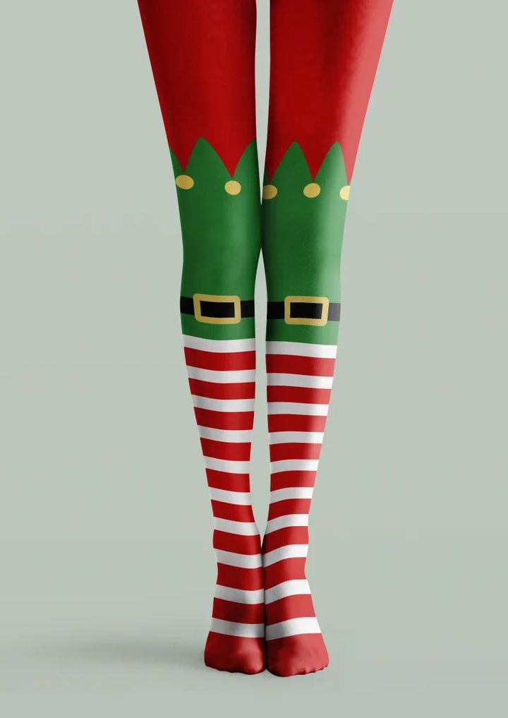 Festive Stripe Costume Tights Hosiery Pantyhose