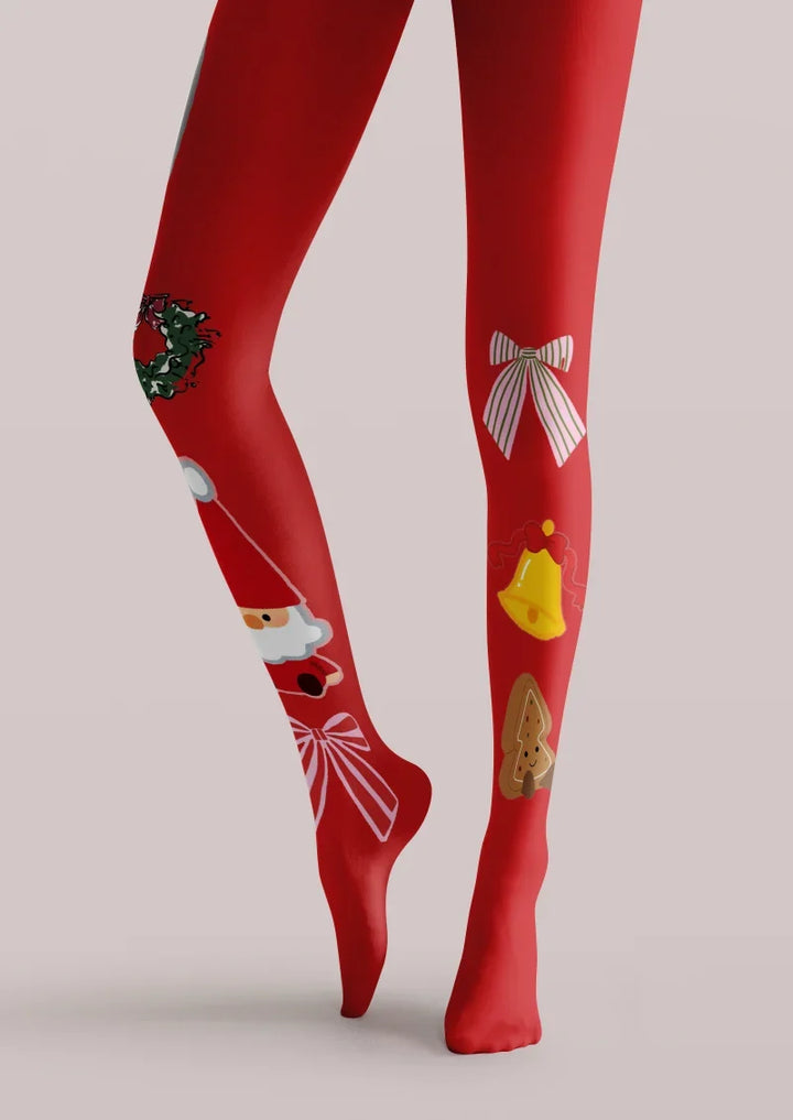 Festive Icon Graphic Tights Hosiery Pantyhose