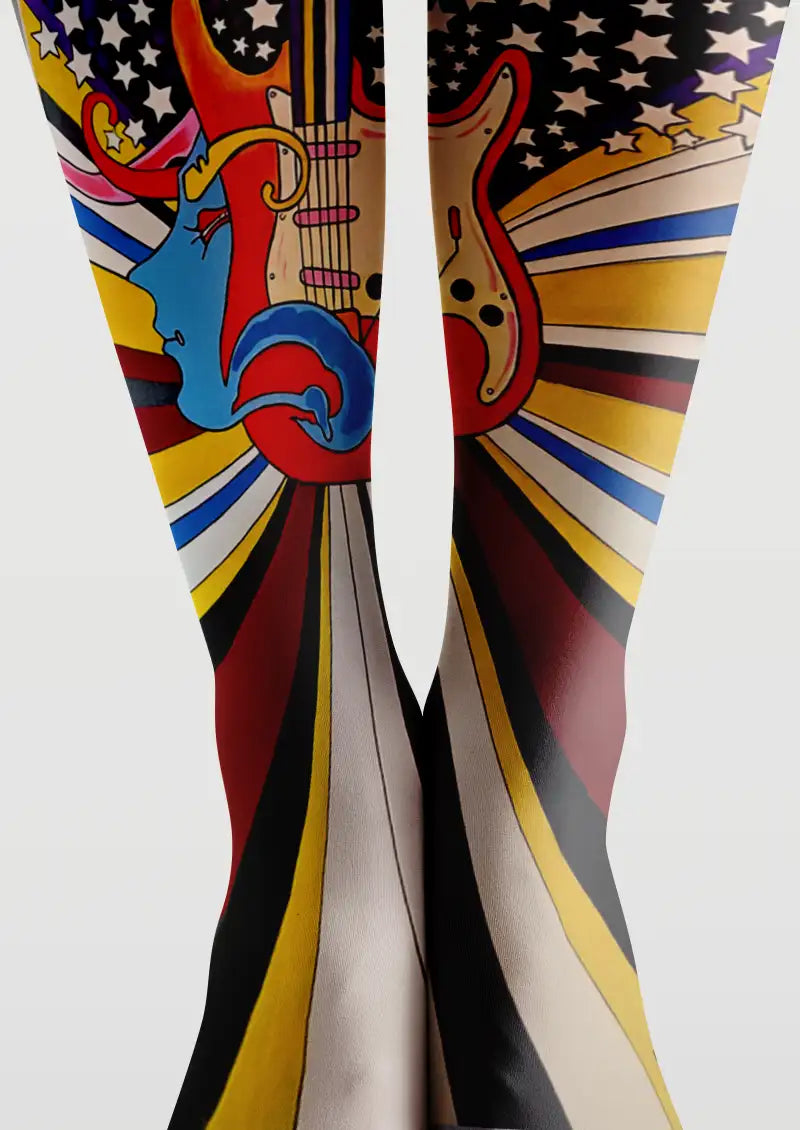 Dream City Graphic Tights Hosiery Pantyhose