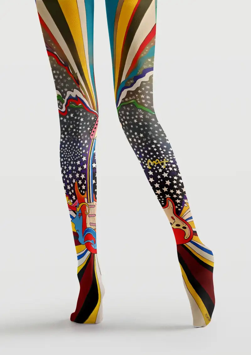 Dream City Graphic Tights Hosiery Pantyhose