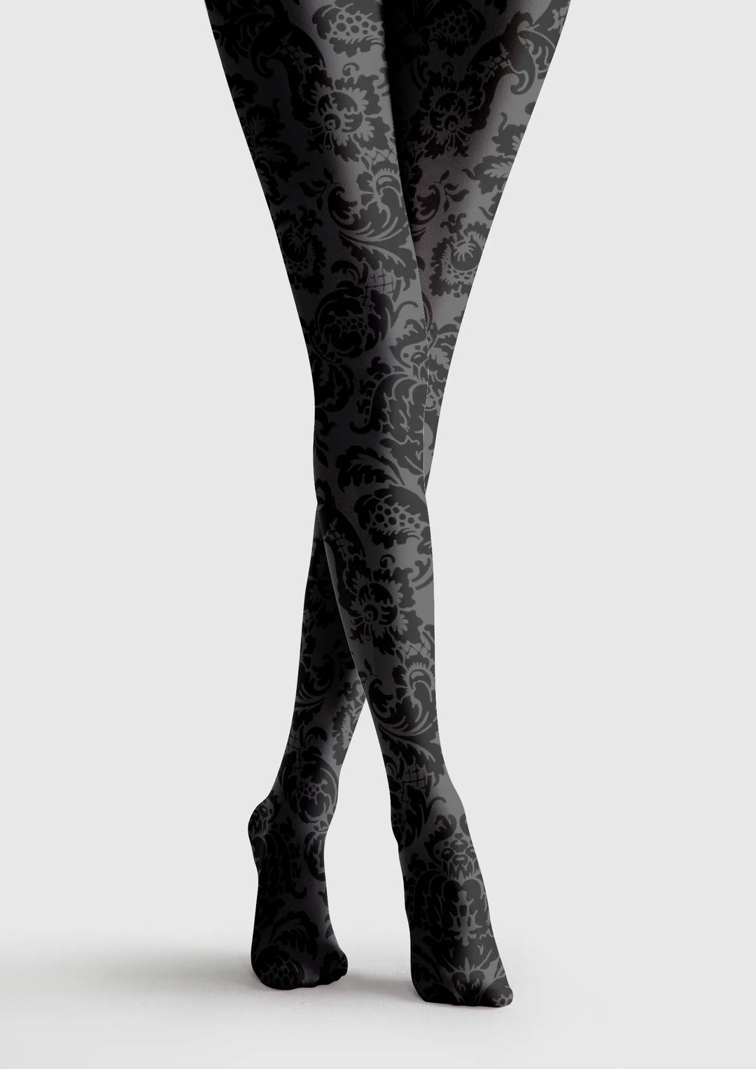 Women Baroque Bloom Noir Lace Tights and Hosiery Pantyhose