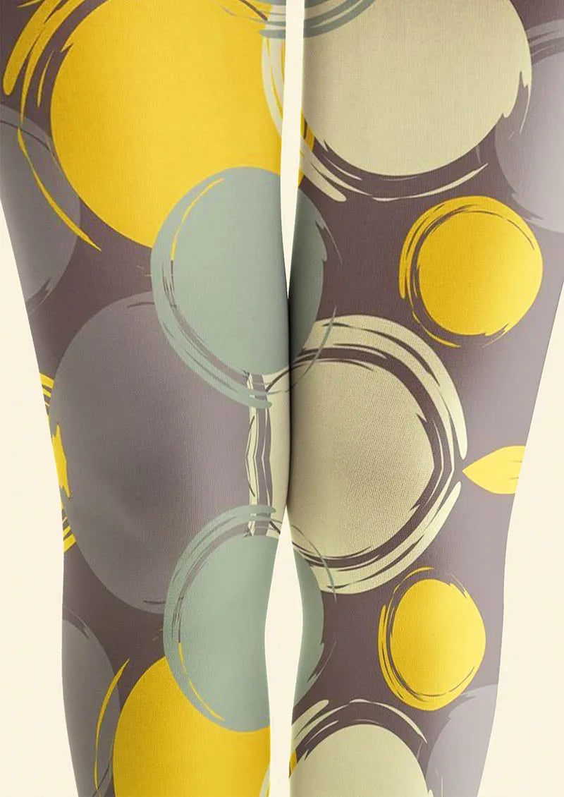 Women Retro Circles Graphic Print Tights and Hosiery Pantyhose