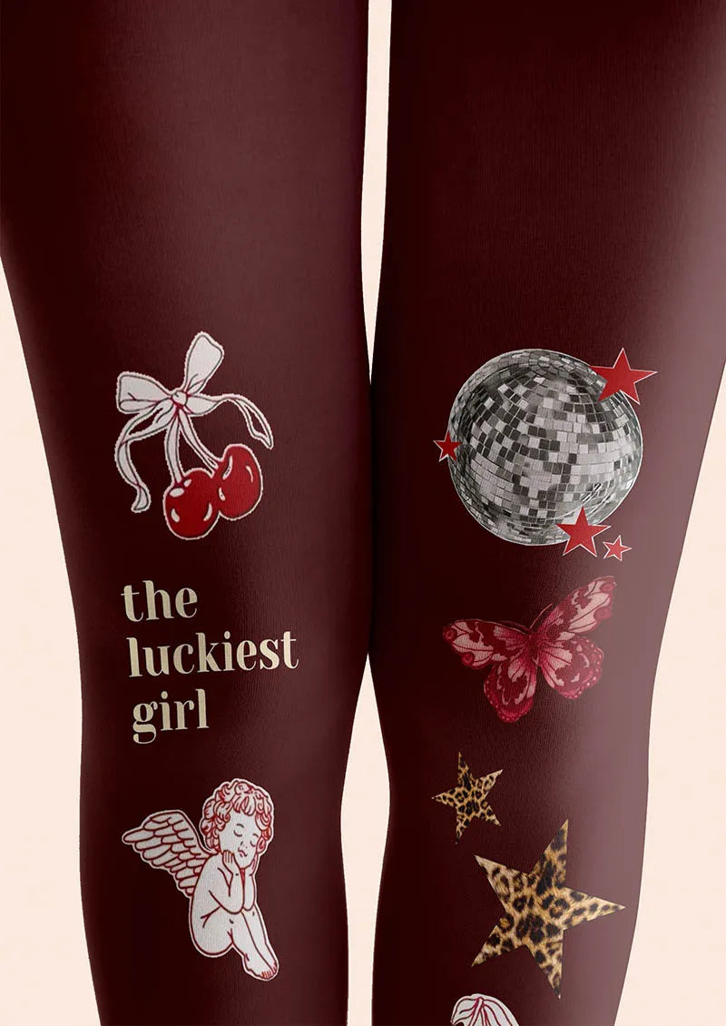 Valentine's Day Love Icon Tights Hosiery Pantyhose