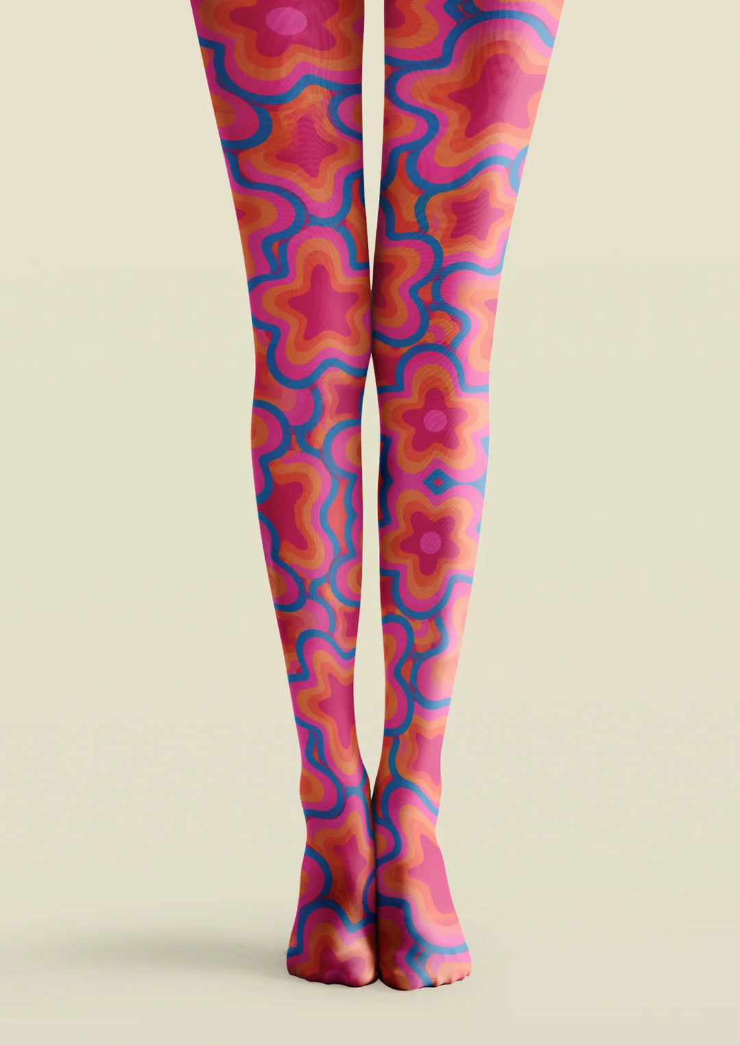 Women Retro Psychedelic Star Print Tights and Hosiery Pantyhose