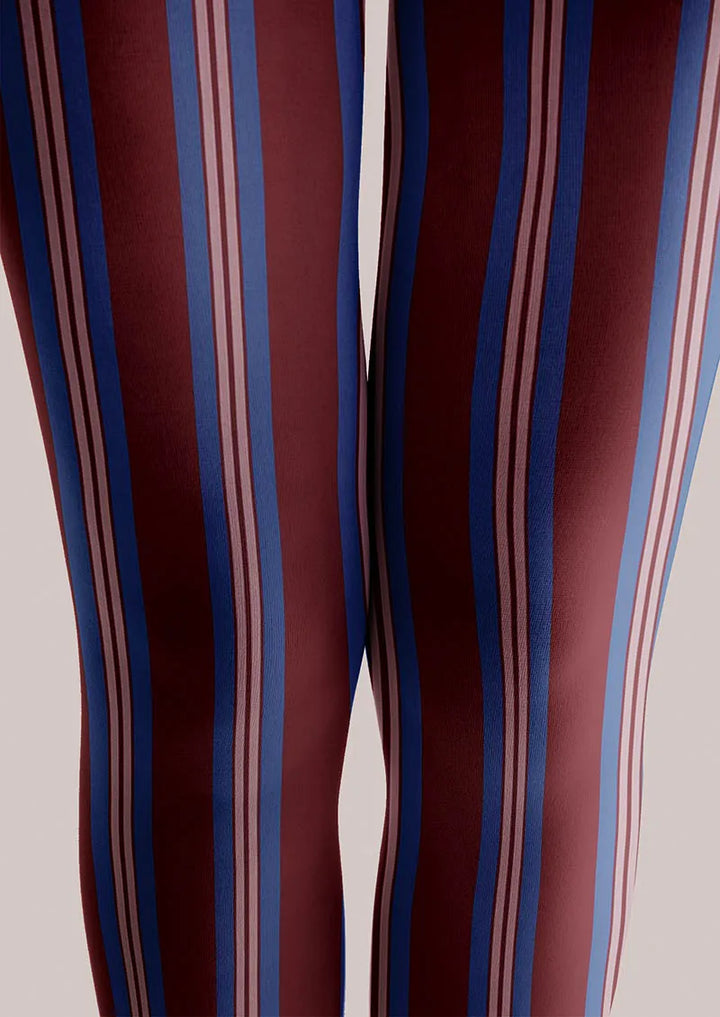 Women Geometric Art Vintage Groove Tights Hosiery Pantyhose