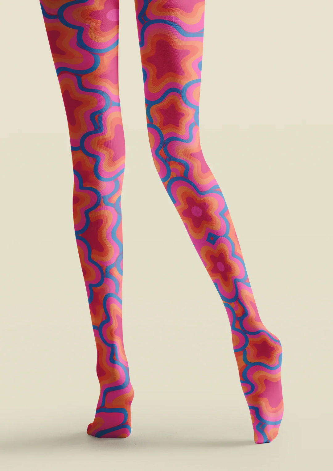 Women Retro Psychedelic Star Print Tights and Hosiery Pantyhose