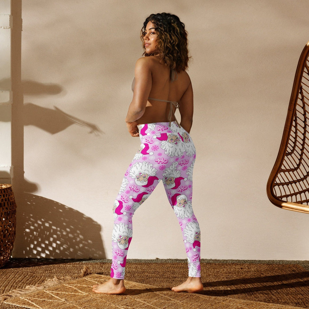 Pink Sassy Santa Yoga Leggings